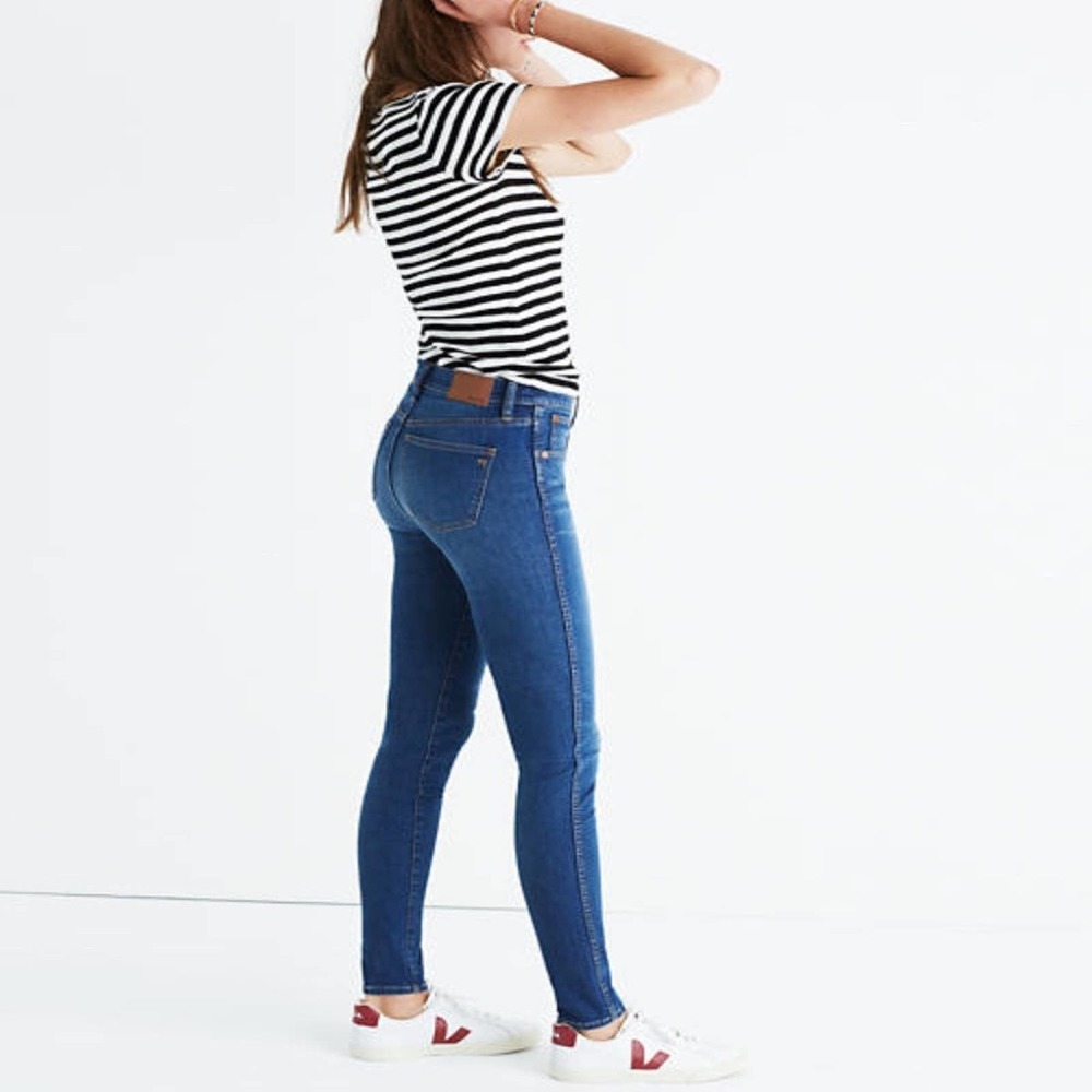 MADEWELL Women's Medium Wash 9" High Riser Skinny Skinny Jeans sz 32 NWT - Picture 2 of 11